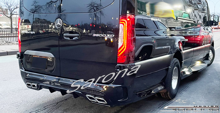 Custom Mercedes Sprinter  Long Wheel Base Running Boards (2019 - 2025) - $1490.00 (Part #MB-018-SB)